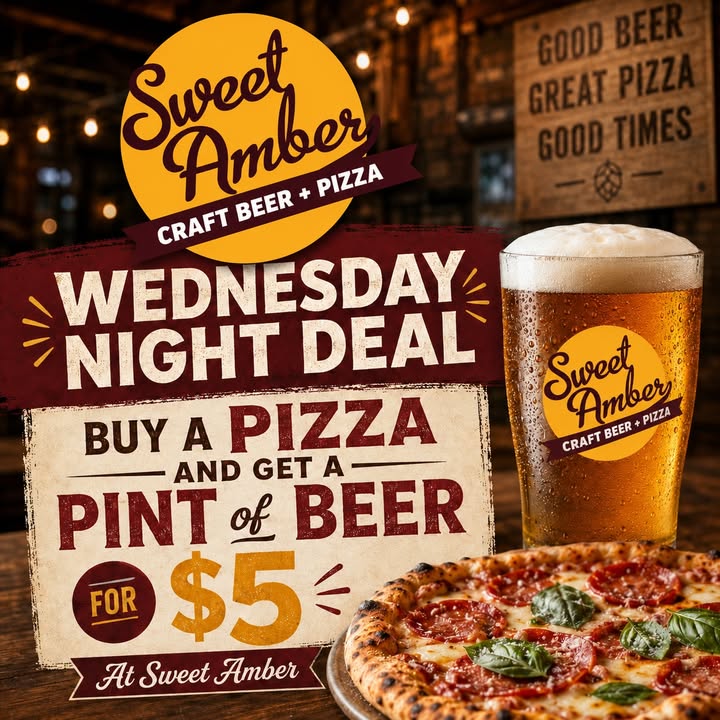 Sweet Amber - Beer + Pizza
