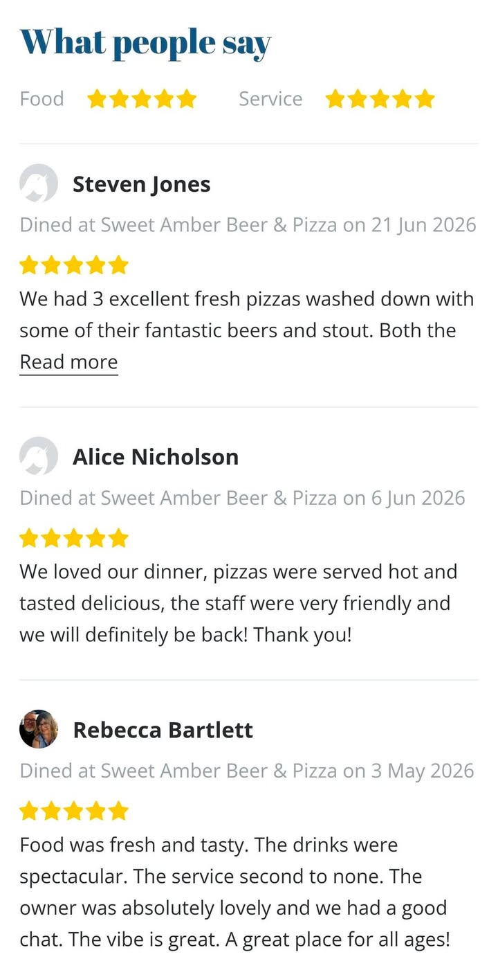 Sweet Amber - Beer + Pizza